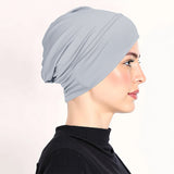 Ivalie | Weiche Damen-Turbanmütze mit elastischer Passform – Hellgrau