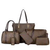 Issaly | Elegantes Mehrteiliges Damen-Taschenset – Dunkelbraun