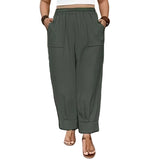 Perdita - weite Soft-Touch-Hose – Grün