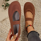 Chuona | Atmungsaktive Strick-Flats für Damen – Braun