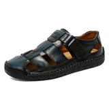 Lobert | Geschlossene Herren-Sandalen mit Klettverschluss – Blau