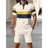 Nicco | Atmungsaktives Herren-Set mit Poloshirt und Shorts – Stil 2
