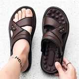 Ralf | Rutschfeste Herren-Sandalen mit flexiblem Fersenriemen – Braun