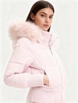 Steppjacke Winter Damen Mit Kapuze – Rosa
