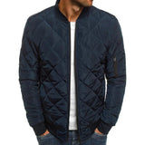 Steppjacke Herren Bomber mit Reißverschluss – Marineblau