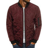 Steppjacke Herren Bomber mit Reißverschluss – Burgunderrot