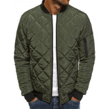 Steppjacke Herren Bomber mit Reißverschluss – Armeegrün