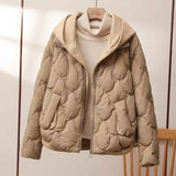 Steppjacke mit Kapuze – Khaki