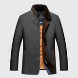 Steppjacke Stehkragen Herren Elegant – Schwarz