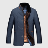 Steppjacke Stehkragen Herren Elegant – Dunkelblau
