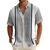 Chetford - Strukturiertes Camp-Collar-Hemd – Grau