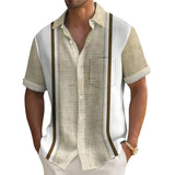 Chetford - Strukturiertes Camp-Collar-Hemd – Beige