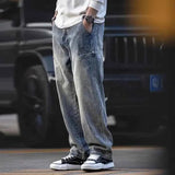 Stonewashed Jeans Herren – Kieselgrau