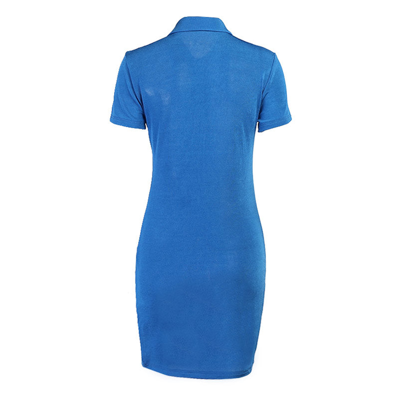 Amelia - Gerafftes und geknöpftes Pullover-Minikleid