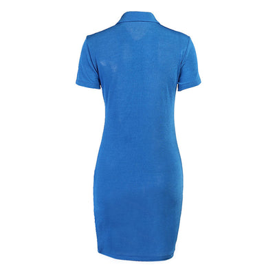 Amelia - Gerafftes und geknöpftes Pullover-Minikleid