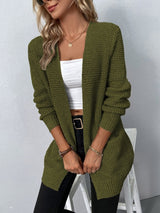 Strickjacke Damen Relaxed Fit – Grün