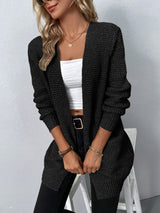 Strickjacke Damen Relaxed Fit – Schwarz