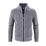 Strickjacke Herren Reißverschluss – Grau