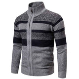 Strickjacke Slim Fit Herren – Hellgrau