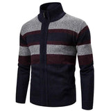 Strickjacke Slim Fit Herren – Marineblau