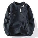 Struktur Pullover Herren – Dunkelgrau