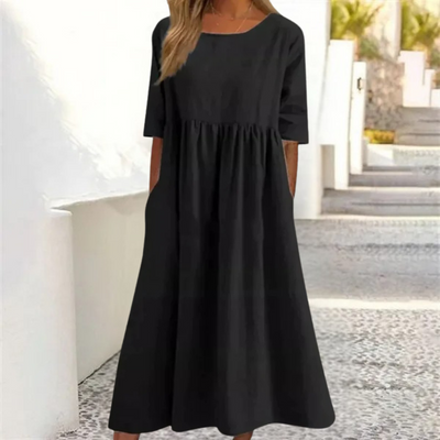 Leichtes Sommerkleid Für Damen Mit Lockerer Passform | Midi