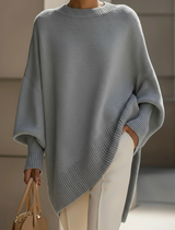 Svanhilde | Damen Oversize Strickpullover – Grau