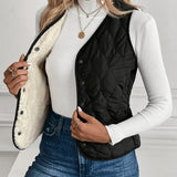Svanhora | Damen Wattierte Steppweste Wendejacke – Schwarz