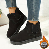 Sveldike | Damen Stiefeletten Schlupfstiefel Winter – Schwarz
