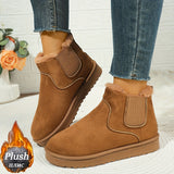 Sveldike | Damen Stiefeletten Schlupfstiefel Winter – Hellbraun