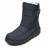 Sylveke | Damen Wasserdichte Winterstiefel Gefüttert – Marineblau