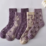 Tamara | Damen Trachtensocken mit Blumen – 2