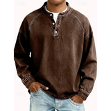 Thomas | Herren Retro Pullover Langarm – Braun