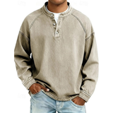 Thomas | Herren Retro Pullover Langarm – Khaki