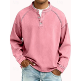 Thomas | Herren Retro Pullover Langarm – Pink