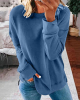 Thordena | Damen Pullover Relaxed Fit Sweater – Blau