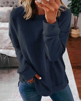 Thordena | Damen Pullover Relaxed Fit Sweater – Marineblau