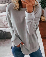 Thordena | Damen Pullover Relaxed Fit Sweater – Grau