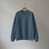 Thordine | Damen Oversize Pullover V-Ausschnitt – Dunkelgrau