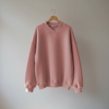Thordine | Damen Oversize Pullover V-Ausschnitt – Blau
