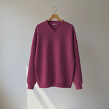 Thordine | Damen Oversize Pullover V-Ausschnitt – Dunkel Blau