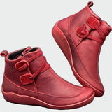 Thordine | Damen Stiefeletten Leder Knöchelboots – Rot