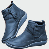 Thordine | Damen Stiefeletten Leder Knöchelboots – Blau