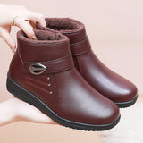 Thordula | Damen Stiefeletten gefüttert Winterstiefeletten – Rot