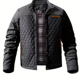Thorvek | Herren Gesteppte Jacke mit Stehkragen – Schwarz