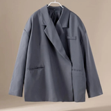 Tiana | Winterjacke Damen mit langem Schnitt und Revers – Grau
