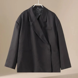 Tiana | Winterjacke Damen mit langem Schnitt und Revers – Schwarz