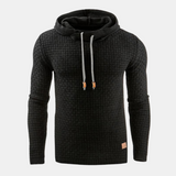 Christian | Herren Kapuzenpullover im Vintage-Stil mit Muster – Schwarz