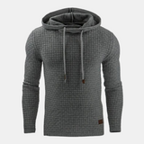 Christian | Herren Kapuzenpullover im Vintage-Stil mit Muster – Grau