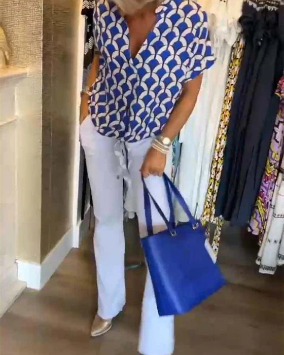 Areta® | Bluse mit geometrischem Print